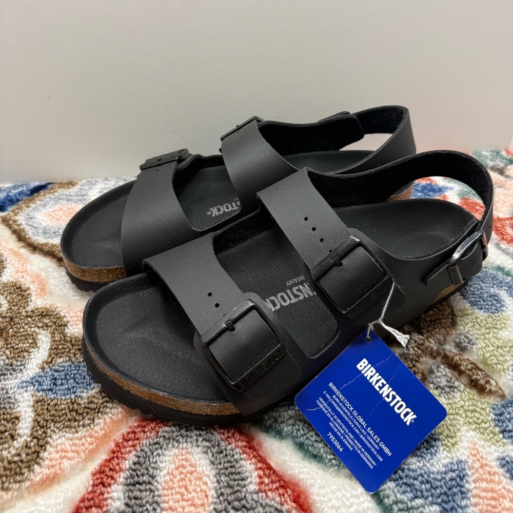 Birkenstock Milano Black Sandals 41 Unisex